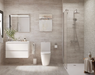 Porcelanosa Nantes Acero L 33.299999999999997x59.2cm shown in a styled room setting