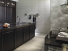 Porcelanosa Nantes Caliza 45x120cm shown in a styled room setting