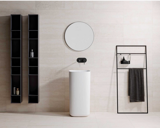 Porcelanosa Nantes Caliza L 33.299999999999997x59.2cm shown in a styled room setting
