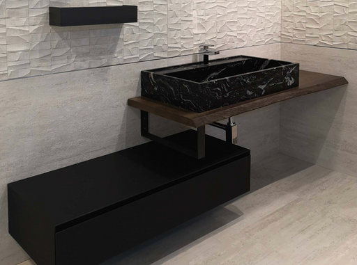 Porcelanosa Nantes Caliza L 59.6x59.6cm shown in a styled room setting
