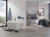 Porcelanosa Newport Natural(5p/c) 33.299999999999997x100cm shown in a styled room setting