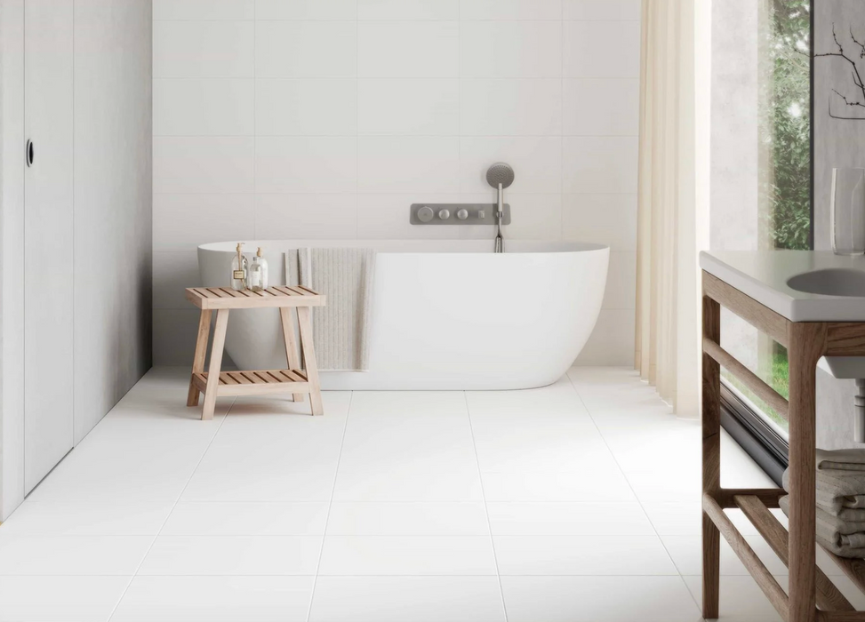 Porcelanosa Nova L 44.3x44.3cm shown in a styled room setting