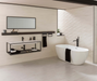 Porcelanosa Ona Blanco L 33.299999999999997x59.2cm shown in a styled room setting