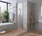 Porcelanosa Park Acero 33.299999999999997x100cm shown in a styled room setting