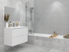 Porcelanosa Park Gris L 25x44.3cm shown in a styled room setting