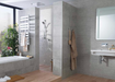 Porcelanosa Park Lineal Acero 33.299999999999997x100cm shown in a styled room setting