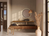Porcelanosa Parma Limestone 14.2x44x0.85 14.2x44cm shown in a styled room setting