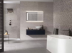 Porcelanosa Prada Acero 45x120cm shown in a styled room setting