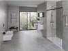 Porcelanosa Rodano Acero L 59.6x59.6cm shown in a styled room setting