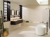 Porcelanosa Saddle Caliza 45x120cm shown in a styled room setting