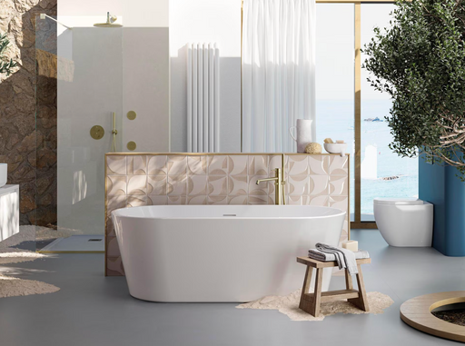 Porcelanosa Sails Earth 16x16x0.95 16x16cm shown in a styled room setting