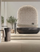 Porcelanosa Sails Earth 16x16x0.95 16x16cm shown in a styled room setting