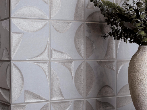 Porcelanosa Sails Navy 16x16x0.95 16x16cm shown in a styled room setting