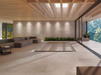 Porcelanosa Savannah Topo L 120x120cm shown in a styled room setting