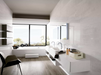 Porcelanosa Shine Platino L 33.299999999999997x59.2cm shown in a styled room setting