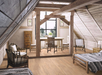Porcelanosa Smart Tanzania Almond(48c/p) 22x90cm shown in a styled room setting