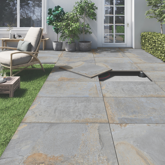 Lifescape Gold Blue Outdoor Porcelain Paving Slab 60x90cm 2cm R11