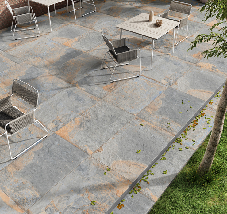 Lifescape Gold Ash Outdoor Porcelain Paving Slab 60x90cm 2cm R11