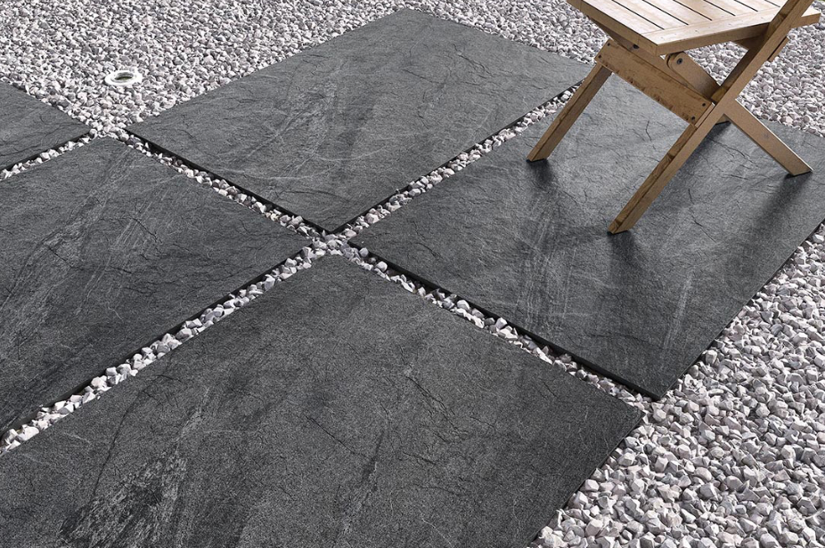Lifescape Portico Anthracite Outdoor Porcelain Paving Slab 60x90cm 2cm R11