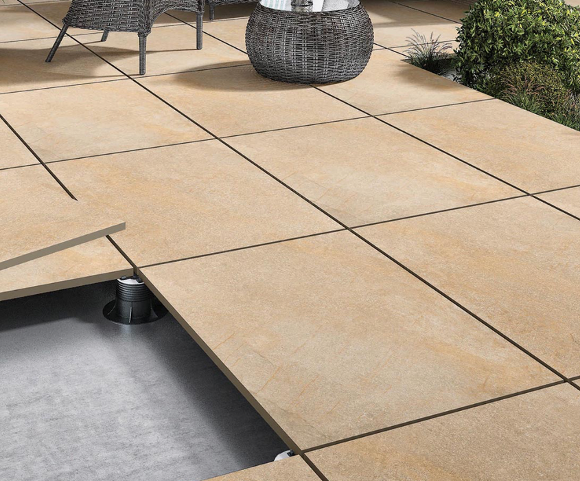 Lifescape Hazle Stone Beige Outdoor Porcelain Paving Slab 60x90cm 2cm R11