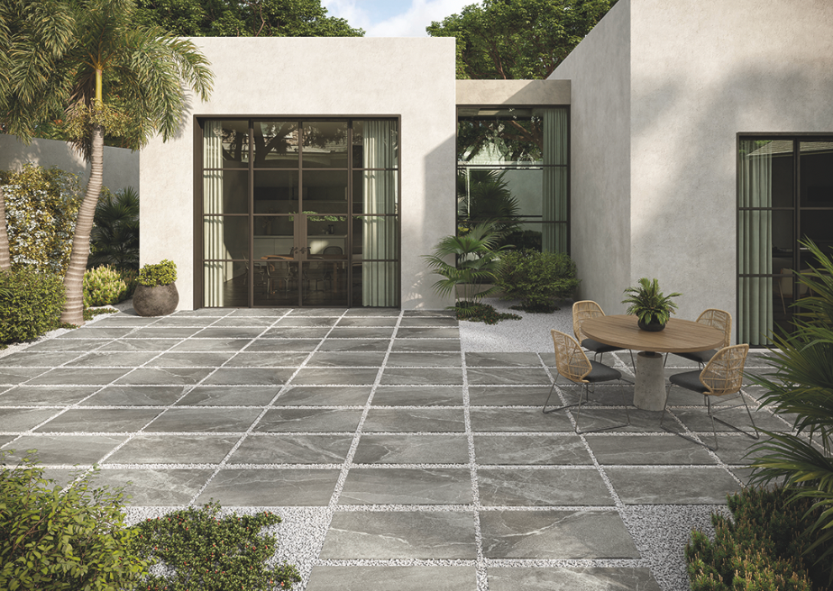 Lifescape Pavilion Anthracite Outdoor Porcelain Paving Slab 60x90cm 2cm R11