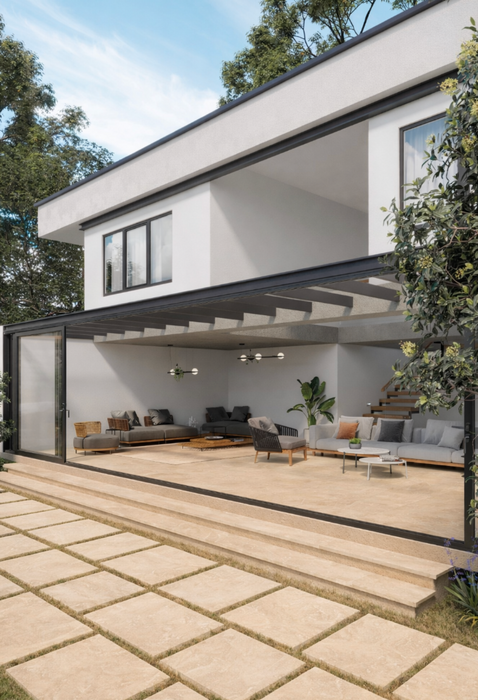 Lifescape Equinox Beige Outdoor Porcelain Paving Slab 60x90cm 2cm R10