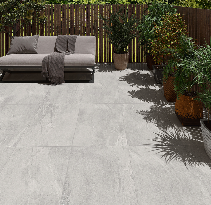 Lifescape Esprit Rock Grey Outdoor Porcelain Paving Slab 60x90cm 2cm R11