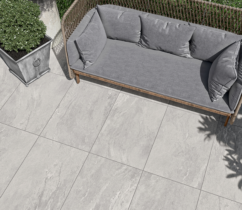Lifescape Esprit Rock Grey Outdoor Porcelain Paving Slab 60x90cm 2cm R11