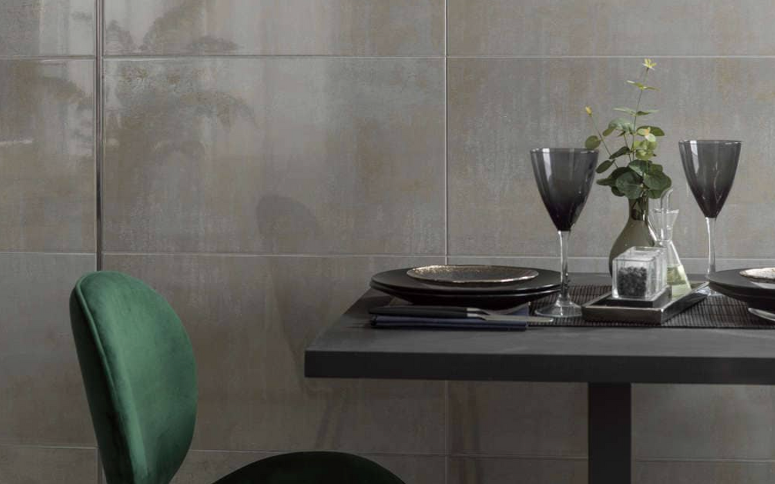 Porcelanosa Shine Aluminio - 33.3x59.2cm - Gloss Wall Tiles