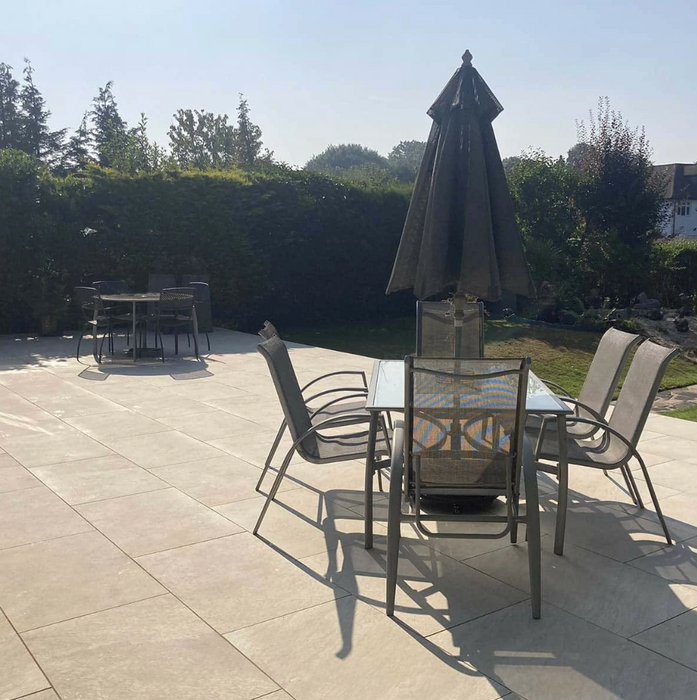 Lifescape Quartzite Beige Outdoor Porcelain Paving Slab 60x90cm 2cm R11