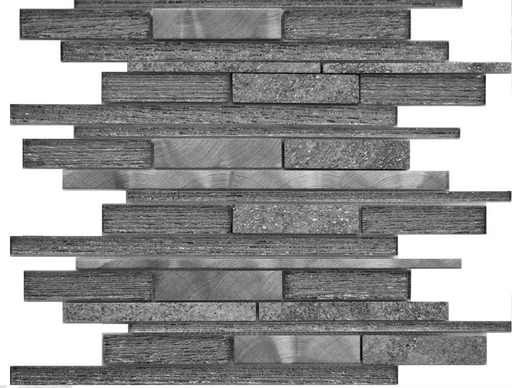 Strata Midnight Stone Mosaic 30x30cm