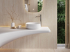 Porcelanosa Taranto Bone 59.6x150cm shown in a styled room setting