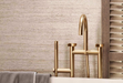Porcelanosa Taranto Bone L 44.3x44.3cm shown in a styled room setting