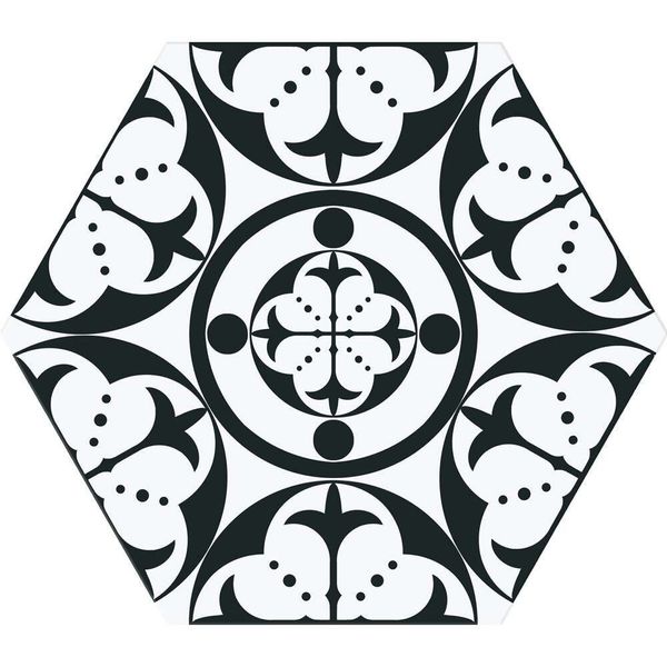 £64.99M2 Carnaby Hexagon Décor Black Tile