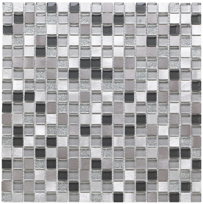 Lynton 135 Glass/Metal Mix Mosaic – 1.5x1.5cm