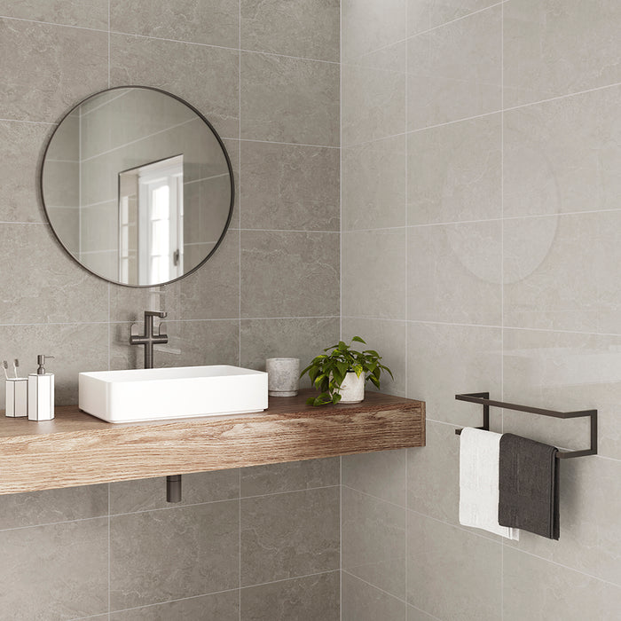 Yarrow Silver Gloss Ceramic Wall Tile – 30x45cm