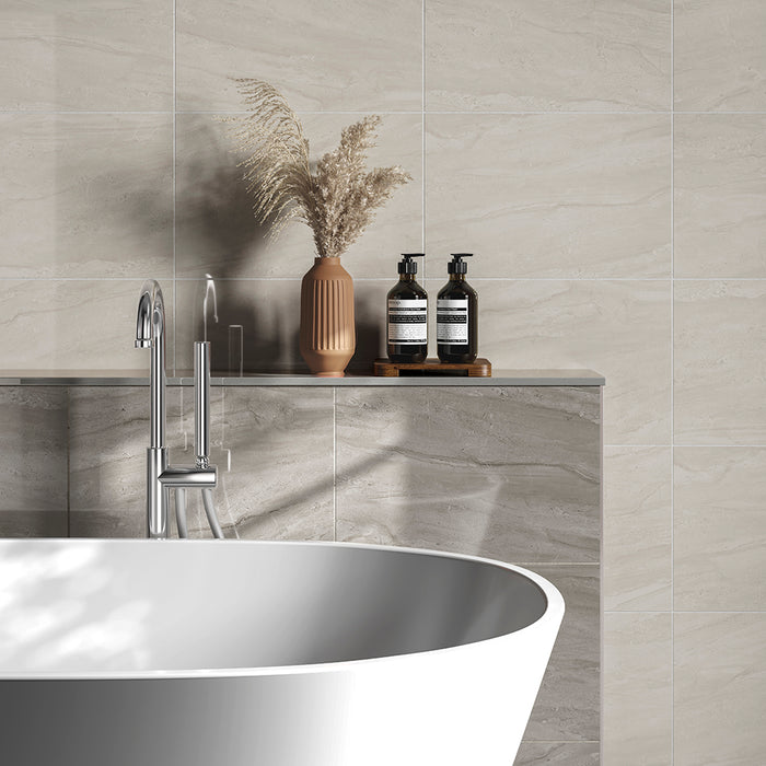 Lucerne Steel Gloss Ceramic Wall Tile – 30x45cm