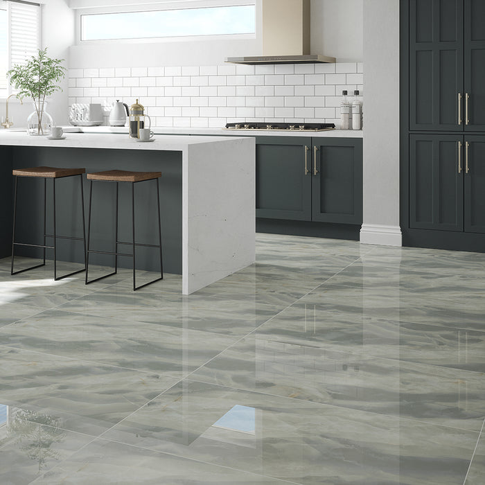Avignon Emerald Glazed Polished Porcelain Wall & Floor – 60x60cm - product image 2