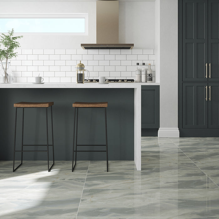 Avignon Emerald Glazed Polished Porcelain Wall & Floor – 60x60cm - product image 3
