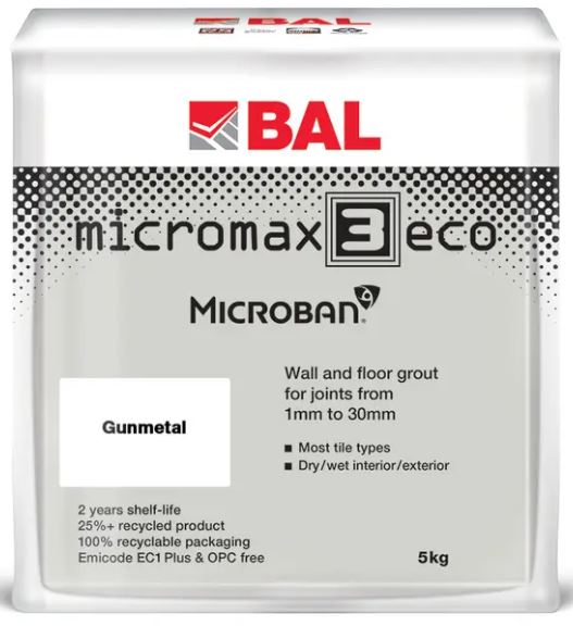 BAL Micromax3 Eco Grout Gunmetal 5kg