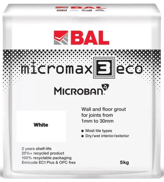 BAL Micromax3 Eco Grout White 5kg