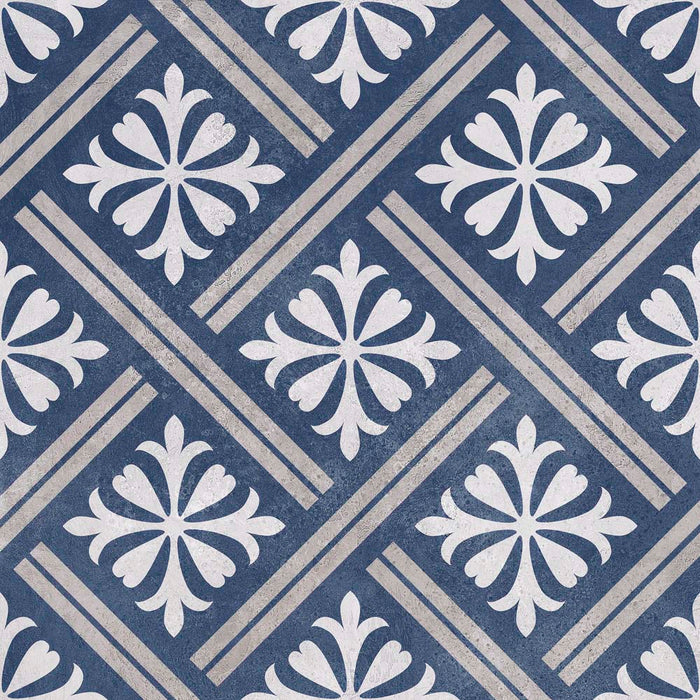 Clifton Navy Blue Matt Patterned Vitrified Ceramic – 33.5x33.5cm - product image 7