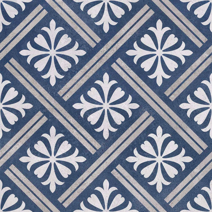 Clifton Navy Blue Matt Patterned Vitrified Ceramic – 33.5x33.5cm - product image 8