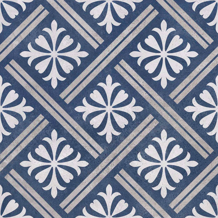 Clifton Navy Blue Matt Patterned Vitrified Ceramic – 33.5x33.5cm - product image 10