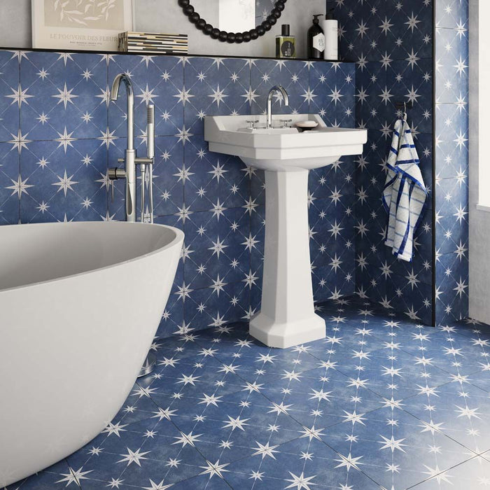 Mistral Navy Blue Patterned Matt Vitrified Ceramic – 33.5x33.5cm - product image 12