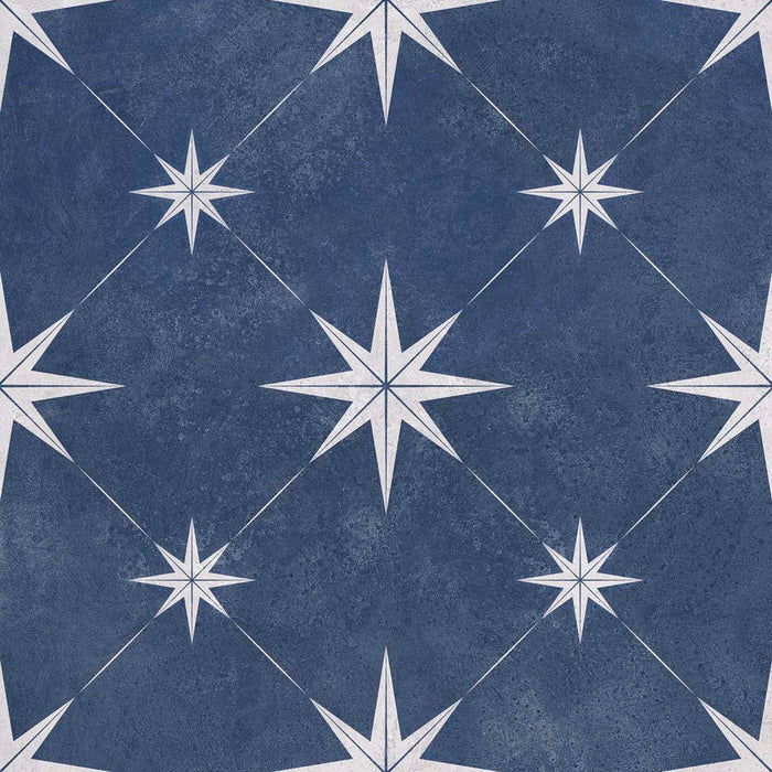 Mistral Navy Blue Patterned Matt Vitrified Ceramic – 33.5x33.5cm - product image 9