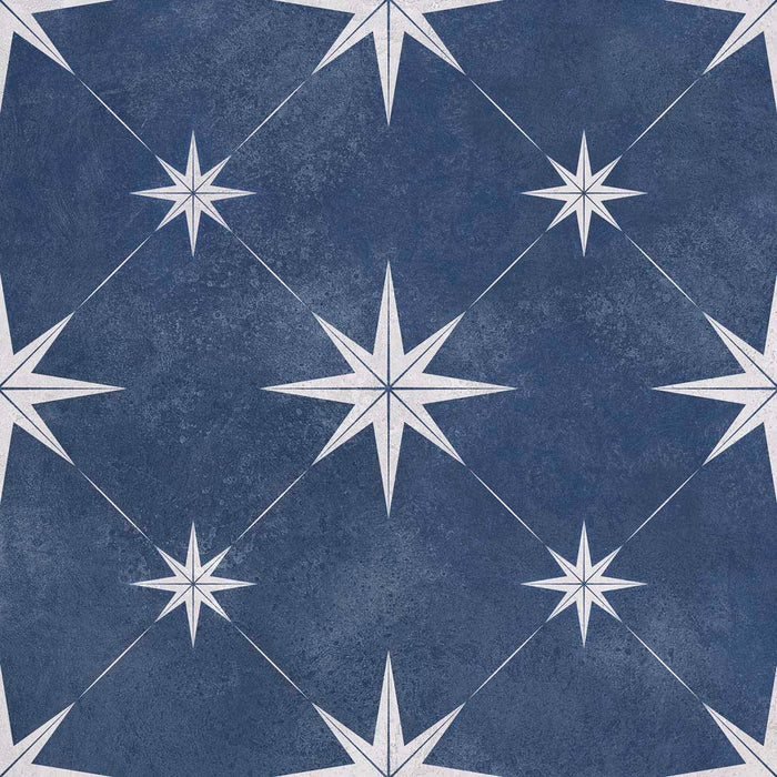 Mistral Navy Blue Patterned Matt Vitrified Ceramic – 33.5x33.5cm - product image 10