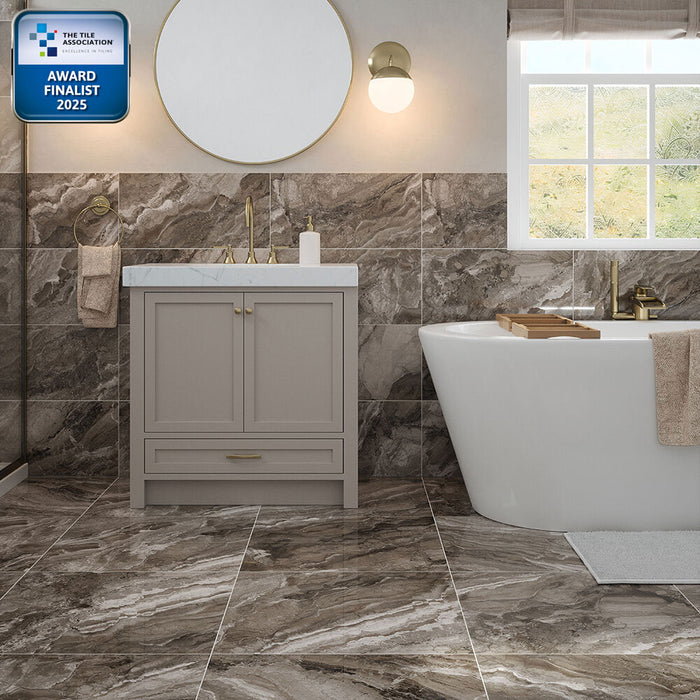 Tuscany Slate Grey Polished Glazed Porcelain Wall & Floor – 30x60cm - product image 5