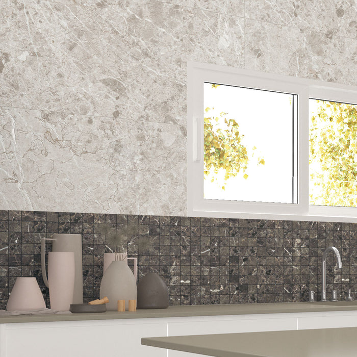 Ember Black Matt Porcelain Mosaic – 30x30cm - product image 2