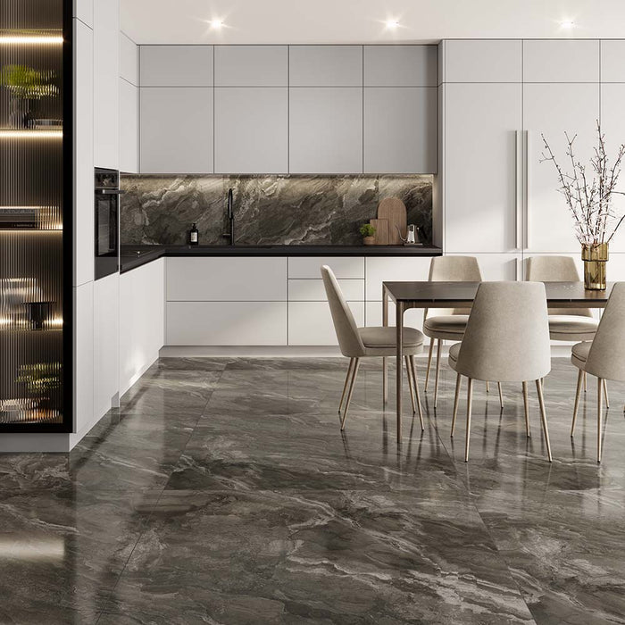Tuscany Slate Grey Polished Glazed Porcelain Wall & Floor – 100x100cm - product image 9